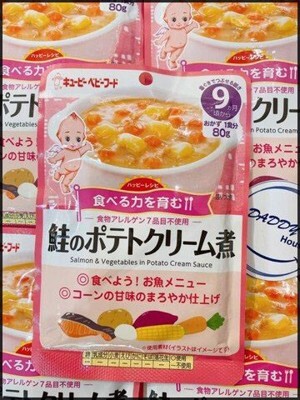 Cháo Kewpie vị cháo cá hồi rau củ 100g (9+)