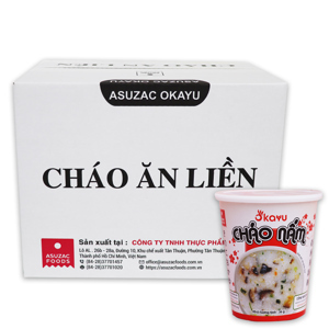 Cháo nấm Asuzac thùng 12 ly x 36g