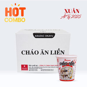 Cháo nấm Asuzac thùng 12 ly x 36g