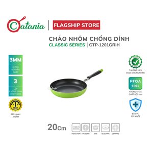 Chảo nhôm chống dính Catania nấu từ CTP-1201GRIH 20cm