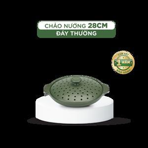 Chảo nướng dưỡng sinh 28 cm + nắp