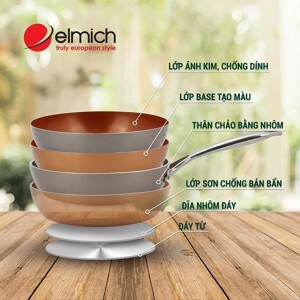 Chảo phủ sứ cao cấp Royal Deluxe Plus Elmich EL-1140 size 26cm