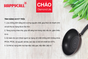 Chảo sâu chống dính đáy từ Happycall Diamond Lite - 24cm