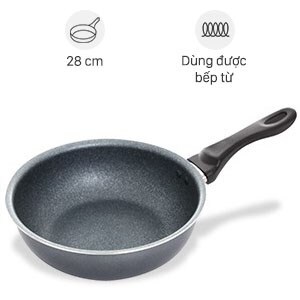 Chảo sâu chống dính vân đá đáy từ HappyCook MWP-28IH 28cm