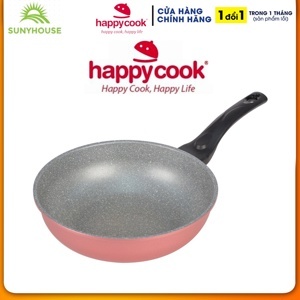 Chảo sâu nhôm chống dính vân đá đáy từ 28cm Happycook Aura AWP-28IH