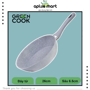 Chảo sâu vân đá dùng từ Greencook GCP02-26IH