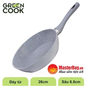 Chảo sâu vân đá dùng từ Greencook GCP02-26IH