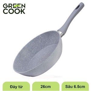 Chảo sâu vân đá dùng từ Greencook GCP02-26IH