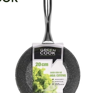 Chảo sâu vân đá hoa cương đáy từ chống dính Green Cook GCP08-28IH size 28 cm