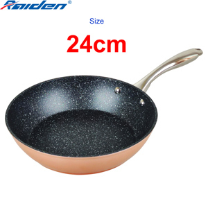 Chảo sâu vân đá hoa cương đáy từ chống dính Green Cook GCP08-24IH size 24 cm