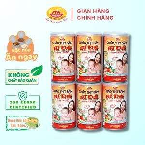 Cháo thịt băm bí đỏ Minh Trung lon 365g