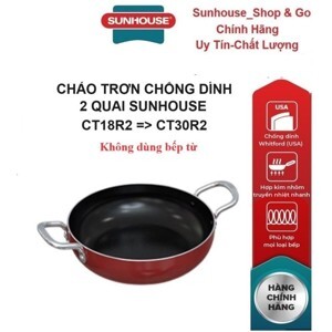 Chảo trơn chống dính 2 quai Sunhouse CT22R2