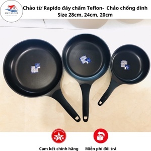 Chảo từ Rapido đáy phẳng Teflon RP24-RDT