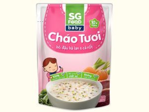 Cháo tươi baby bò đậu Hà Lan cà rốt SG Food gói 240g (trên 10 tháng)