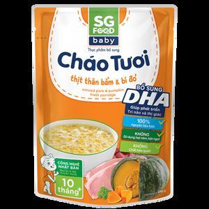 Cháo tươi baby thịt thăn bằm & bí đỏ SG Food 240g