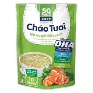 Cháo tươi baby tôm, rau ngót nhật SG Food 240g