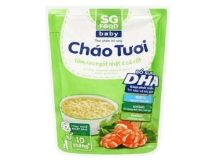 Cháo tươi baby tôm, rau ngót nhật SG Food 240g