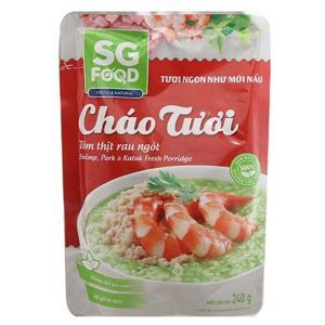 Cháo tươi baby tôm, rau ngót nhật SG Food 240g