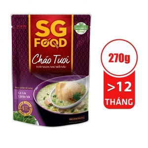 Cháo tươi cá lóc và cải bó xôi SG Food gói 270g (6 tháng)