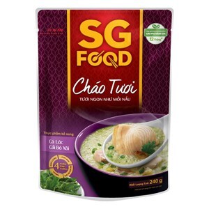 Cháo tươi cá lóc và cải bó xôi SG Food gói 270g (6 tháng)