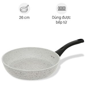 Chảo vân đá chống dính dùng trên bếp từ Supor Rock F23A26IH 26cm