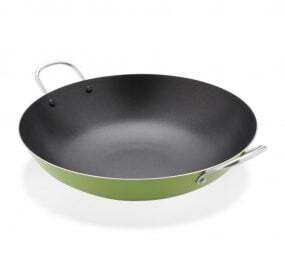 Chảo xào chống dính Supor W07A32 32cm - màu xanh lá/ cam