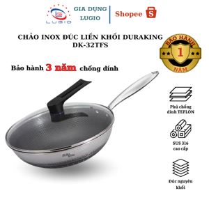 Chảo xào Inox Blackcube Cookcell - 32cm