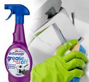 Chất tẩy rửa dầu mỡ và các vết dơ Astonish Grease Off Spgay & Wipe - 750 ml