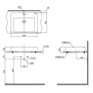 Chậu đặt bàn toto LT951C