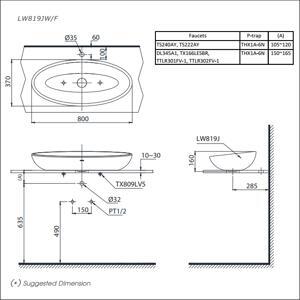 Chậu Đặt Bàn Toto LW819JW-F