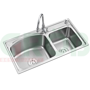 Chậu inox 2 hố GS304-7843R