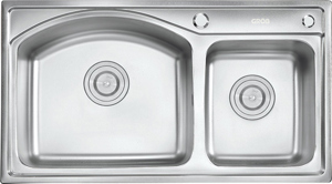 Chậu inox 2 hố GS304-7843R