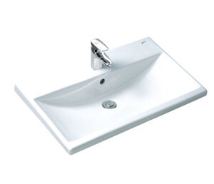 Chậu lavabo bán âm bàn inax GL-2397V