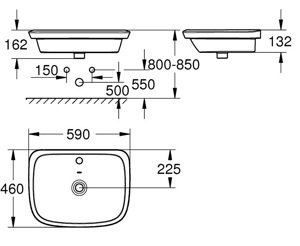 Chậu lavabo bán âm Grohe 39276000