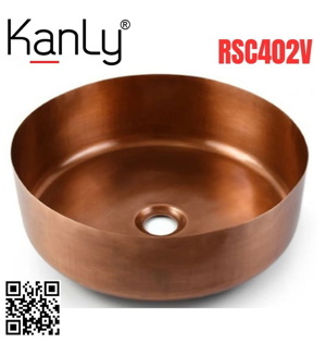 Chậu lavabo bằng đồng Kanly RSC402V