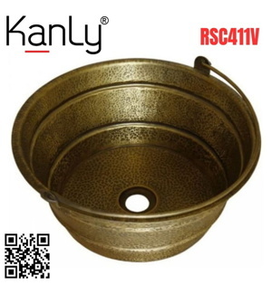 Chậu lavabo bằng đồng Kanly RSC411V