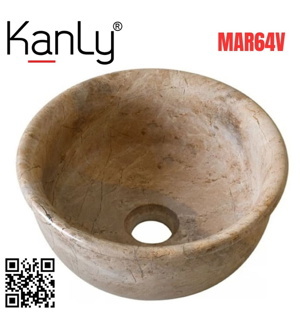 Chậu lavabo đá tự nhiên Kanly MAR64V