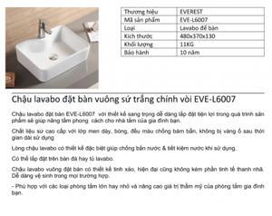 Chậu Lavabo Đặt Bàn EVE-L6007