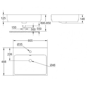 Chậu lavabo đặt bàn Grohe 39234000