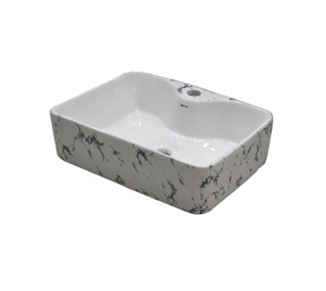 Chậu lavabo đặt bàn hoa văn vết nhớt vuông cao cấp Navier NV-417