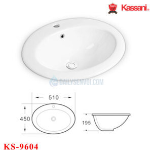 Chậu  lavabo đặt bàn Kassani 9604