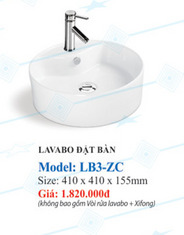 Chậu lavabo đặt bàn Zico LB3-ZC