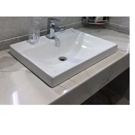 Chậu lavabo dương vành có lỗ lắp vòi KB-1804