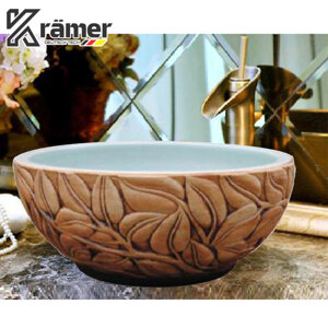 Chậu Lavabo hoa văn Kramer KL-028