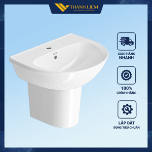 Chậu lavabo kèm chân American Standard 0953-WT/0712-WT