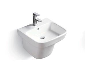 Chậu lavabo liền khối vuông treo tường Navier NV-421