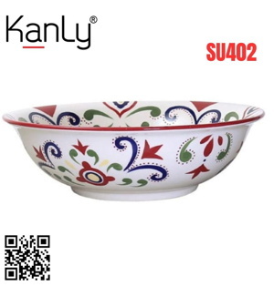 Chậu lavabo sứ mỹ thuật Kanly SU402