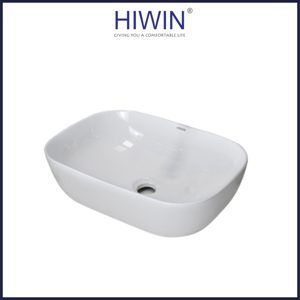 Chậu lavabo trắng sứ dương bàn cao cấp Hiwin LP-6014