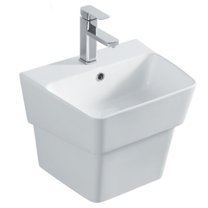 Chậu lavabo treo tường liền chân vuông KB-2802TTQ