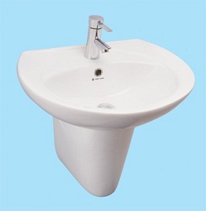 Chậu lavabo treo tường Thiên Thanh LT35LLT/PT3500T